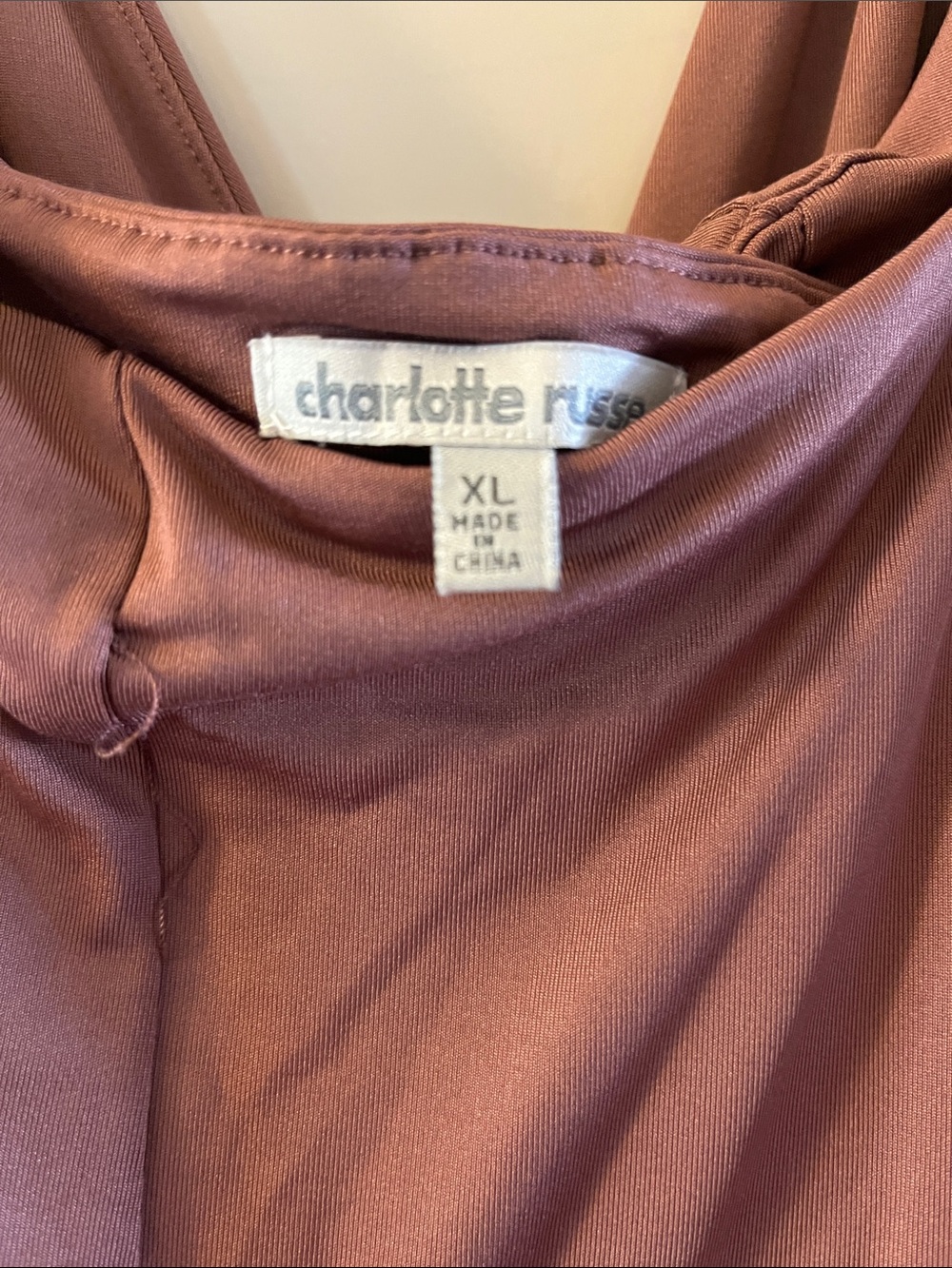 Charlotte Russe Rust Brown Ruched Wrap Maxi Dress - Picture 4 of 4